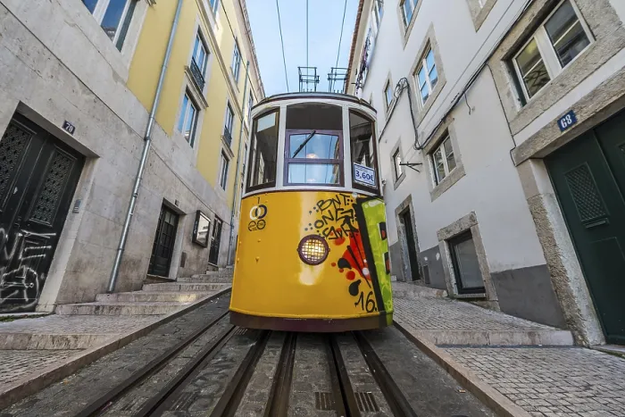 Framed Print : Ascensor da Bica Print, Lisbon, Portugal Framed Print : Ascensor da Bica Print, Lisbon, Portugal