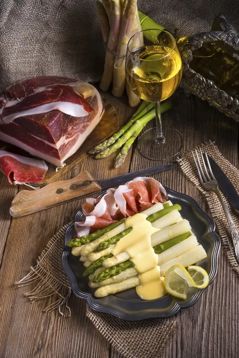 Framed Print : Asparagus with Ham Print Framed Print : Asparagus with Ham Print