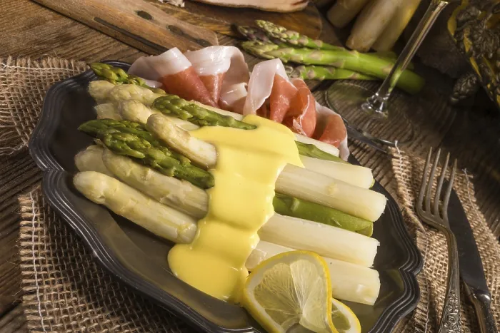 Framed Print : Asparagus with Ham Print Framed Print : Asparagus with Ham Print