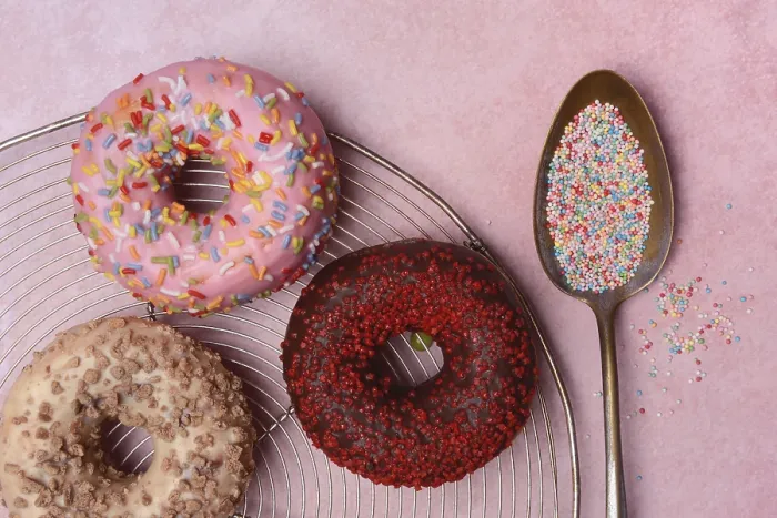 Framed Print : Assorted Donuts Print with Icing and Sprinkles Framed Print : Assorted Donuts Print with Icing and Sprinkles
