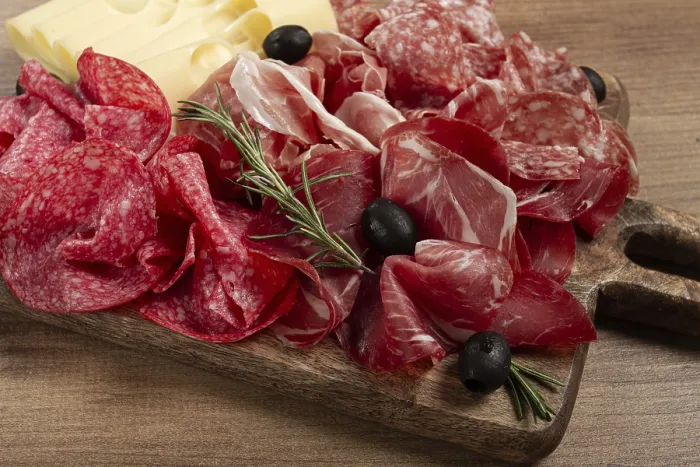 Framed Print : Assorted Meat and Cheese Print Framed Print : Assorted Meat and Cheese Print