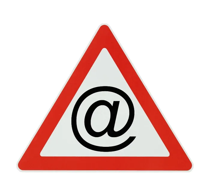Framed Print : Internet Caution Print - White Background Framed Print : Internet Caution Print - White Background