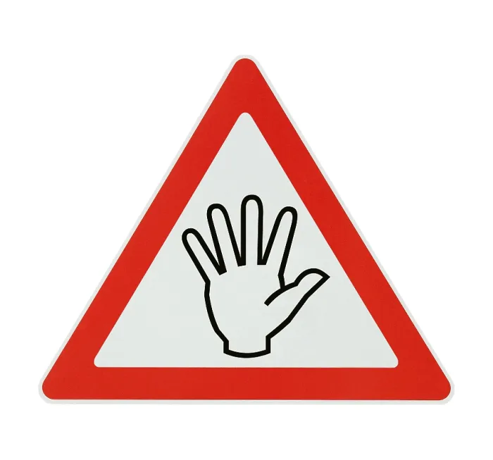 Framed Print : Attention! Handiwork Print on White Background