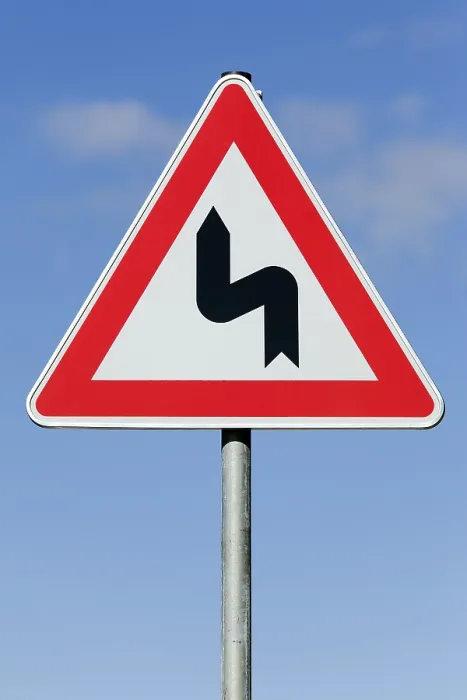 Framed Print : Attention Sharp Turn Print Framed Print : Attention Sharp Turn Print