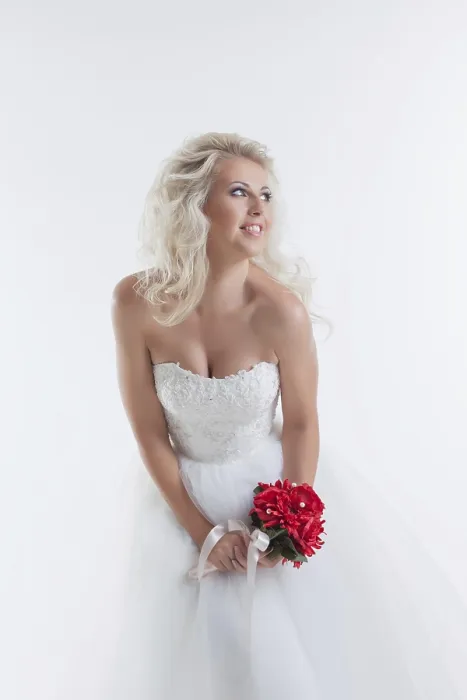 Framed Print : Attractive Model in Wedding Attire Print Framed Print : Attractive Model in Wedding Attire Print