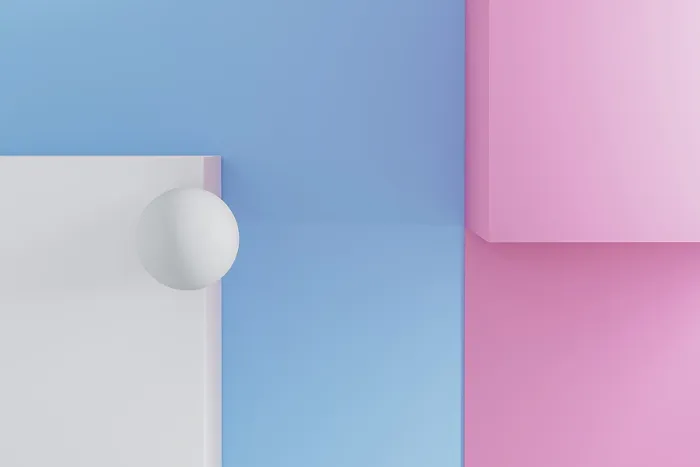 Framed Print : Abstract Composition Print in Blue and Pink Tones Framed Print : Abstract Composition Print in Blue and Pink Tones