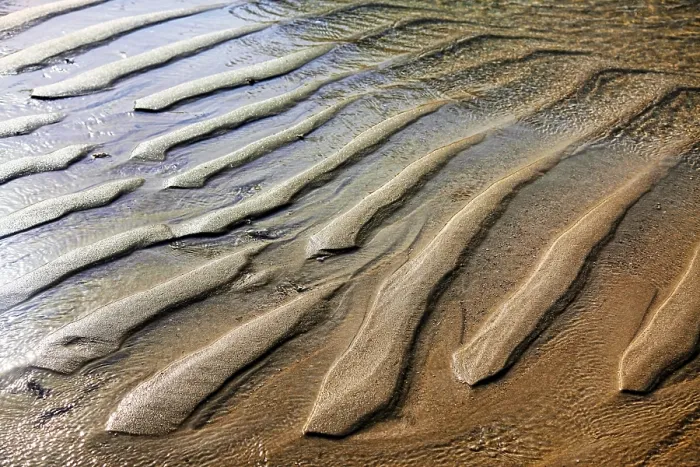 Framed Print : Rippled Sandy Beach Print Framed Print : Rippled Sandy Beach Print
