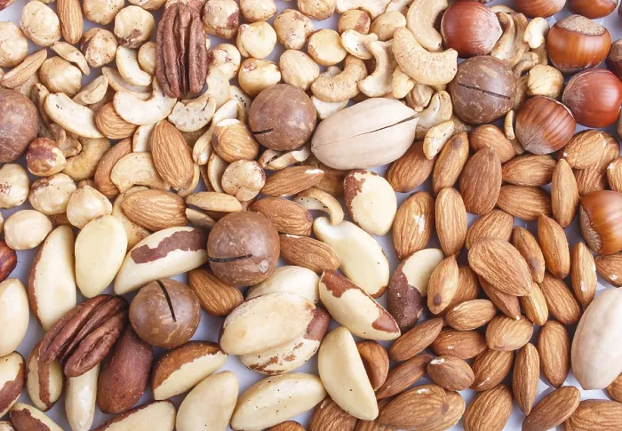 Framed Print : Nutty Texture Print - Top View of Various Nuts Framed Print : Nutty Texture Print - Top View of Various Nuts