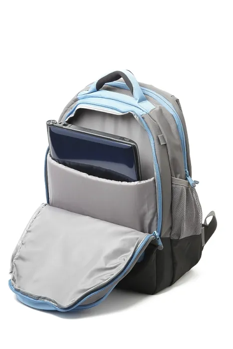Framed Print : Backpack with Laptop Print Isolated on White Background Framed Print : Backpack with Laptop Print Isolated on White Background