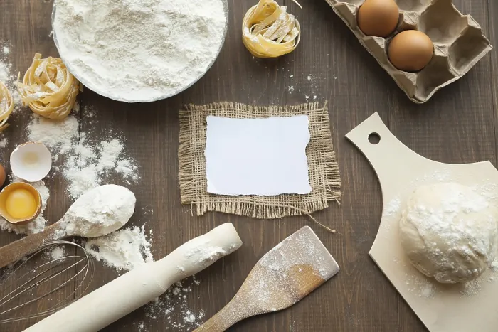 Framed Print : Bake Cuisine Composition Print - View from Above Framed Print : Bake Cuisine Composition Print - View from Above