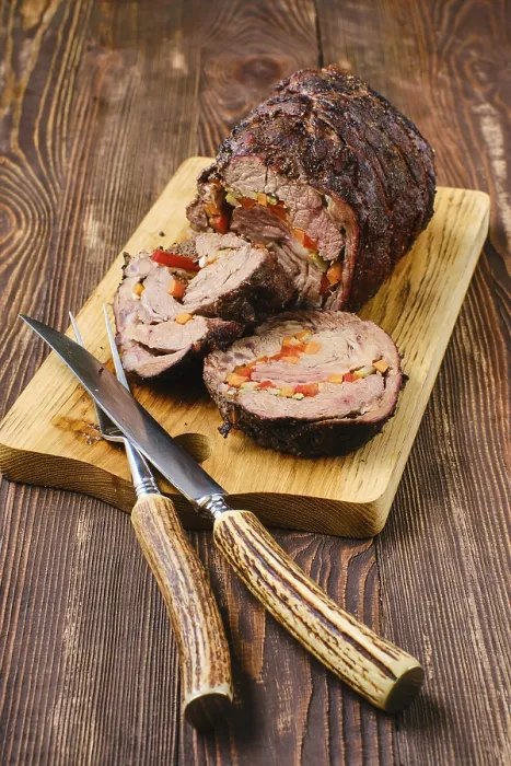 Framed Print : Baked Beef Roll with Vegetables Print Framed Print : Baked Beef Roll with Vegetables Print