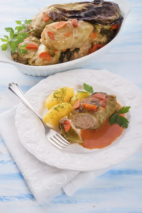 Framed Print : Baked Cabbage Rolls Print Framed Print : Baked Cabbage Rolls Print