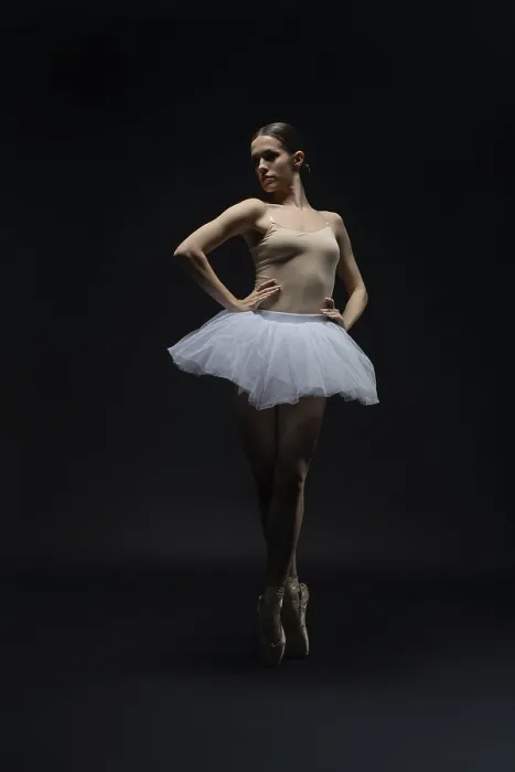 Framed Print : Elegance in Darkness: Ballet Dancer Print Framed Print : Elegance in Darkness: Ballet Dancer Print