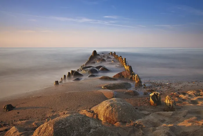Framed Print : On the Baltic Coast Print: Seaside Landscape Framed Print : On the Baltic Coast Print: Seaside Landscape