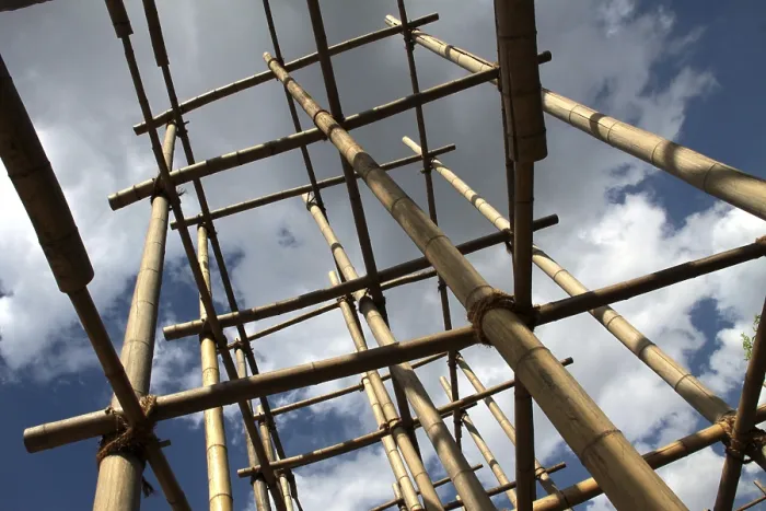 Framed Print : Bamboo Scaffolding Print