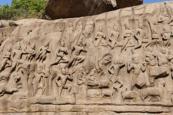 Framed Print : Bas-relief Descent of the Ganges Print, Mahabalipuram, India Framed Print : Bas-relief Descent of the Ganges Print, Mahabalipuram, India
