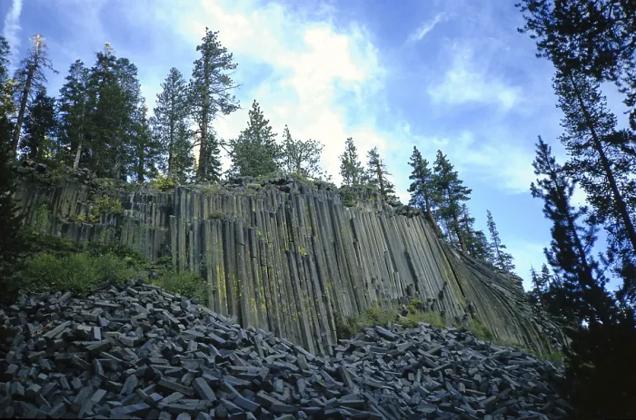 Framed Print : Devils Postpile Basalt Columns Print, California USA Framed Print : Devils Postpile Basalt Columns Print, California USA