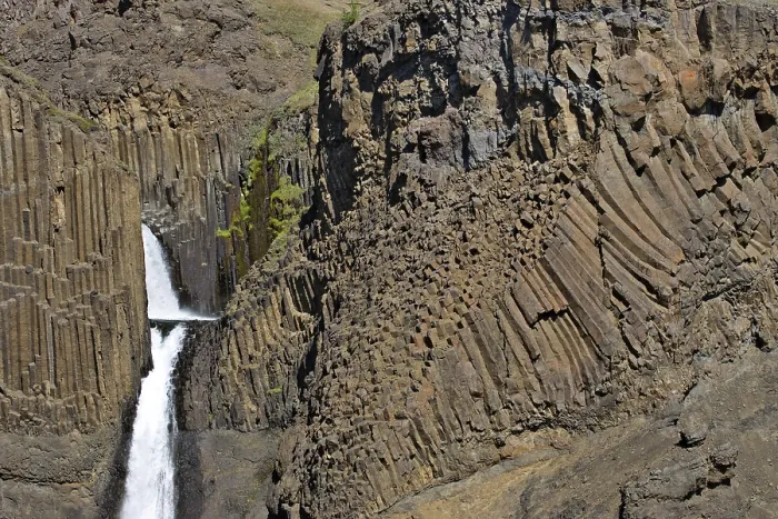 Framed Print : Basalt Columns Lining Litlanesfoss Waterfall Print, Iceland Framed Print : Basalt Columns Lining Litlanesfoss Waterfall Print, Iceland