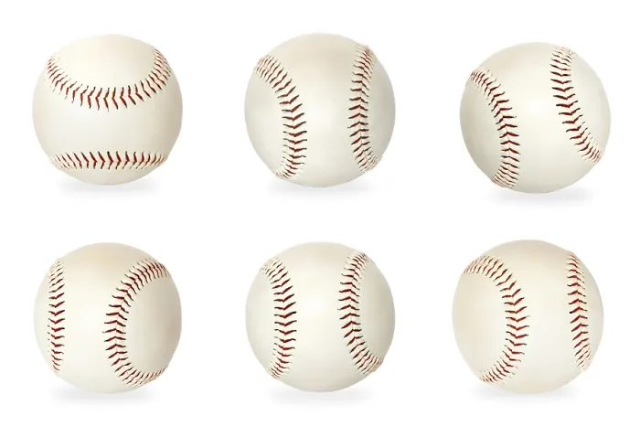 Framed Print : Baseballs Isolated on White Background Print