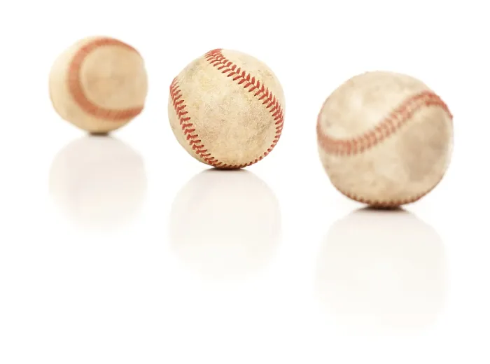 Framed Print : Three Baseballs on White Background Print Framed Print : Three Baseballs on White Background Print