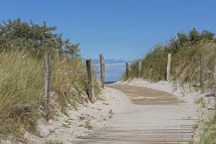 Framed Print : Heiligenhafen Beach Access Print, Germany Framed Print : Heiligenhafen Beach Access Print, Germany