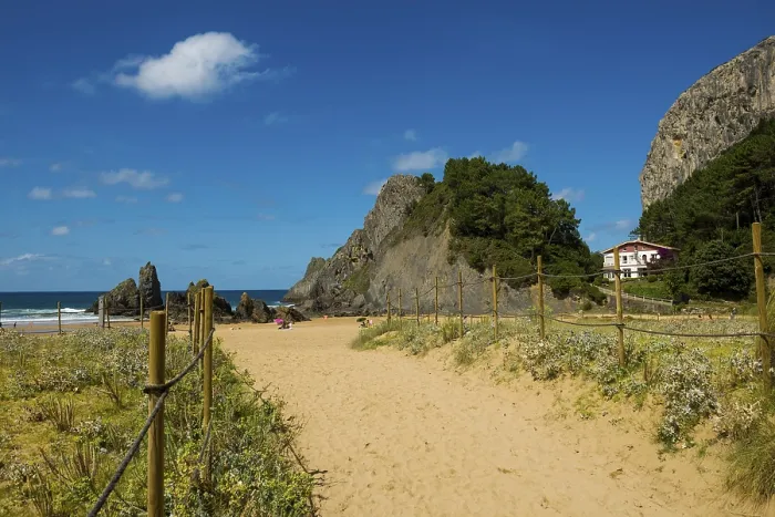 Framed Print : Playa de Laga Beach and Cliffs Print, Basque Country, Spain Framed Print : Playa de Laga Beach and Cliffs Print, Basque Country, Spain