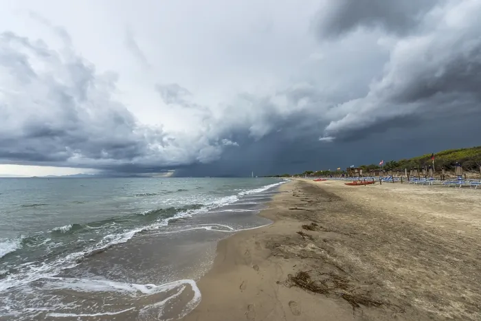 Framed Print : Empty Beach, Follonica, Tuscany Print Framed Print : Empty Beach, Follonica, Tuscany Print