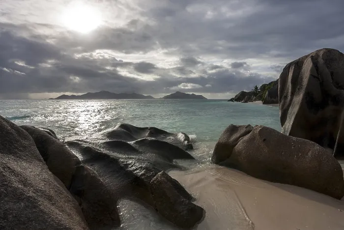 Framed Print : Anse Source d'Argent Print, La Digue Island, Seychelles Framed Print : Anse Source d'Argent Print, La Digue Island, Seychelles