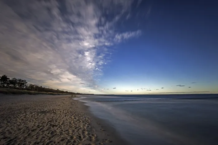 Framed Print : Zingst Beach Evening Light Print, Germany Framed Print : Zingst Beach Evening Light Print, Germany