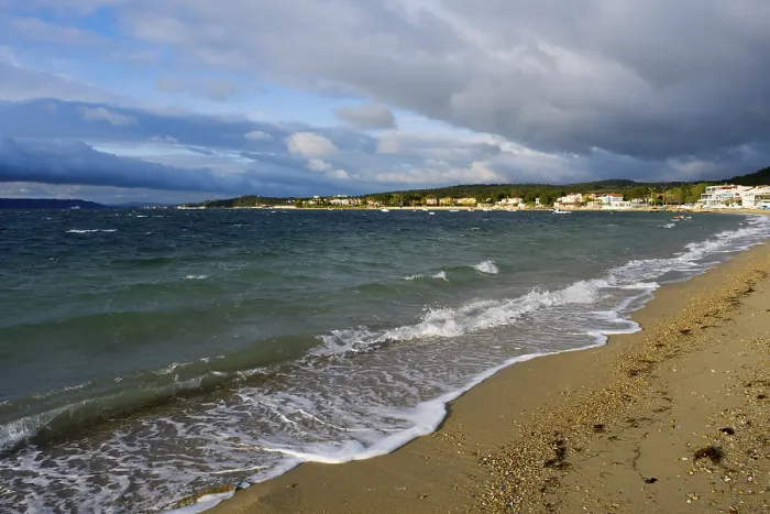Framed Print : Beach with Waves Print, Guzelyali, Canakkale, Turkey Framed Print : Beach with Waves Print, Guzelyali, Canakkale, Turkey