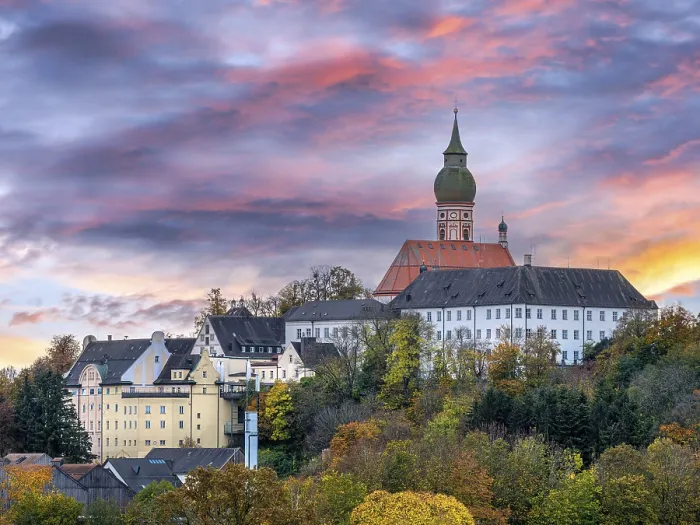 Framed Print : Beautiful Evening Sky Print, Erling Andechs, Bavaria Framed Print : Beautiful Evening Sky Print, Erling Andechs, Bavaria