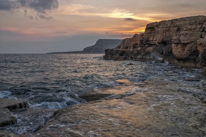 Framed Print : Beautiful Sunset Over Cliffs Print Framed Print : Beautiful Sunset Over Cliffs Print