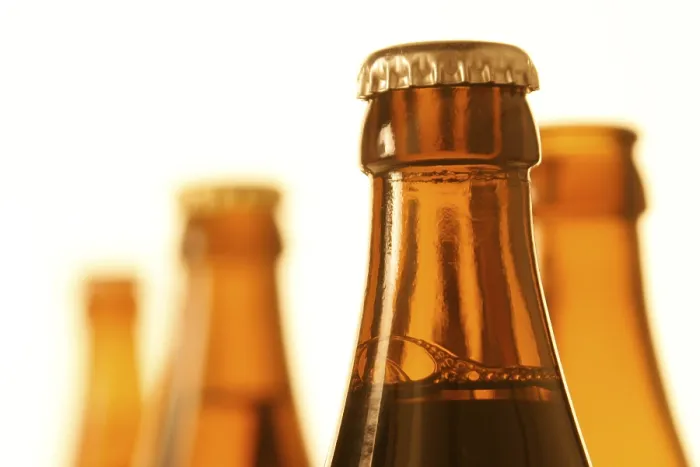 Framed Print : Beer Bottles Print - Glassware Collection Framed Print : Beer Bottles Print - Glassware Collection