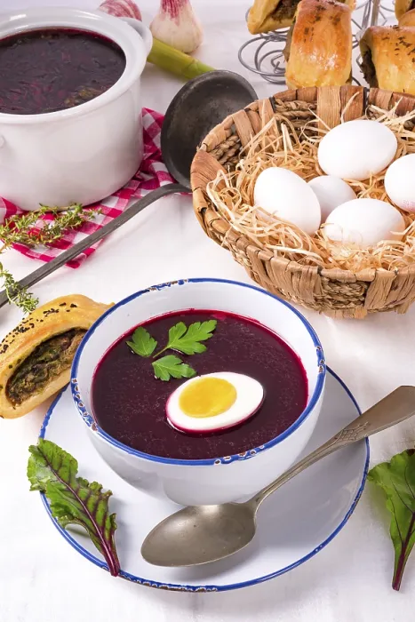 Framed Print : Beet Green Soup with Egg Print Framed Print : Beet Green Soup with Egg Print