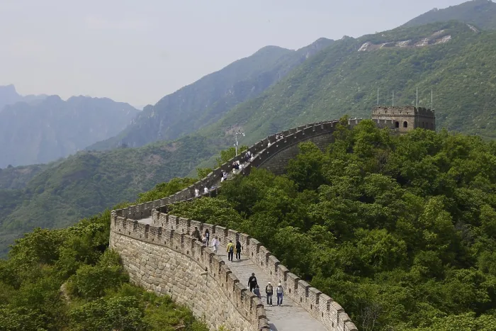 Framed Print : Beijing Print: Great Wall Watchtower on Mountain Ridges Framed Print : Beijing Print: Great Wall Watchtower on Mountain Ridges