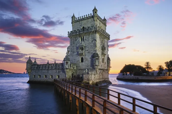 Framed Print : Belem Tower Print at Dusk over Tagus River, Lisbon Framed Print : Belem Tower Print at Dusk over Tagus River, Lisbon