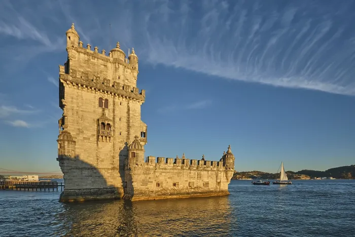 Framed Print : Belem Tower Print at Sunset over Tagus River, Lisbon Framed Print : Belem Tower Print at Sunset over Tagus River, Lisbon