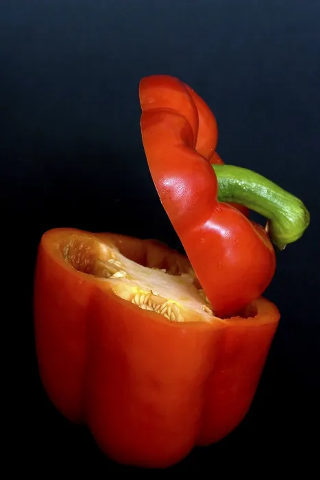 Framed Print : Bell Pepper Print, Green and Red Varieties Framed Print : Bell Pepper Print, Green and Red Varieties