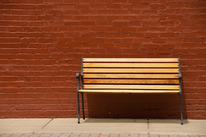 Framed Print : Red Brick Wall Bench Print Framed Print : Red Brick Wall Bench Print