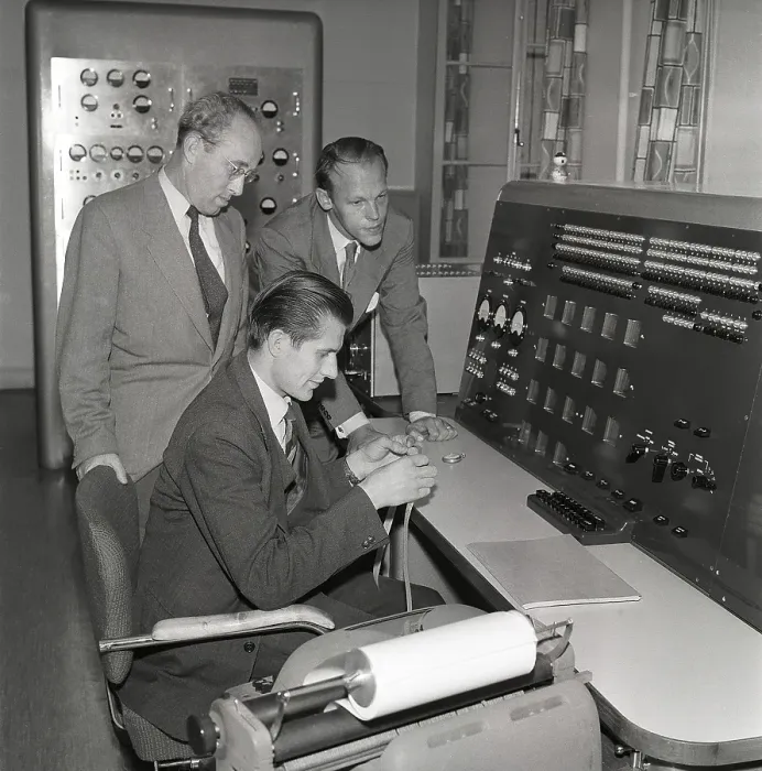 Framed Print : Print of BESK, Sweden's first electronic computer