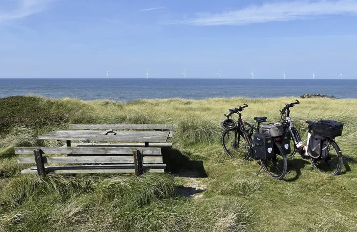 Framed Print : Bicycles on the Beach Print in Denmark Framed Print : Bicycles on the Beach Print in Denmark