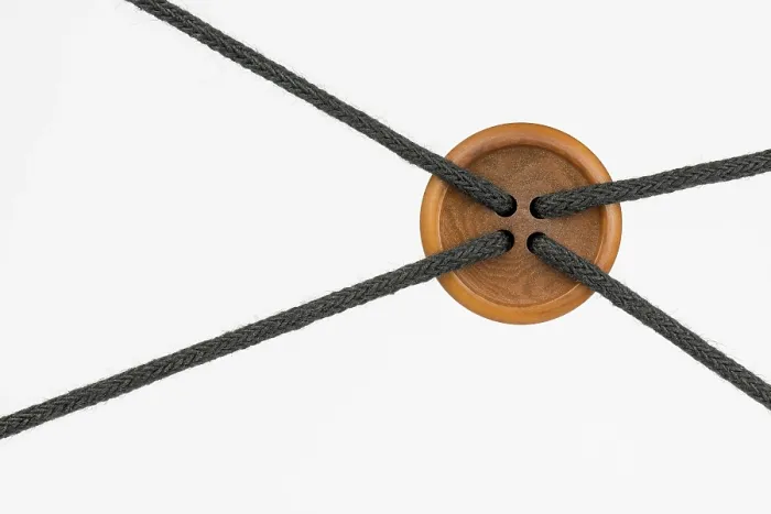 Framed Print : Big Clothing Button with Ropes Print Framed Print : Big Clothing Button with Ropes Print