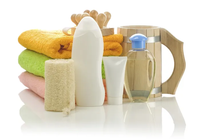 Framed Print : Big Collection of Bathing Accessories Print Framed Print : Big Collection of Bathing Accessories Print