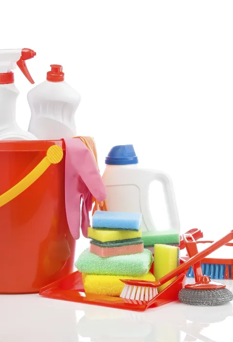 Framed Print : Big Set of Cleaning Items Print Framed Print : Big Set of Cleaning Items Print