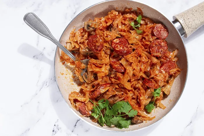 Framed Print : Bigos, Polish Stew Print on Marble Table Framed Print : Bigos, Polish Stew Print on Marble Table