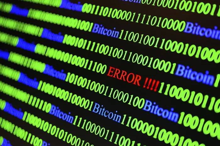 Framed Print : Binary Code Print with Error Indication Framed Print : Binary Code Print with Error Indication