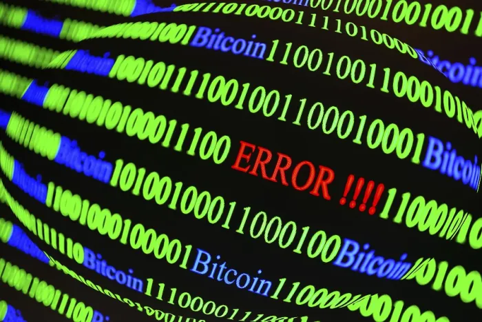 Framed Print : Binary Code Print with Error Indication Framed Print : Binary Code Print with Error Indication