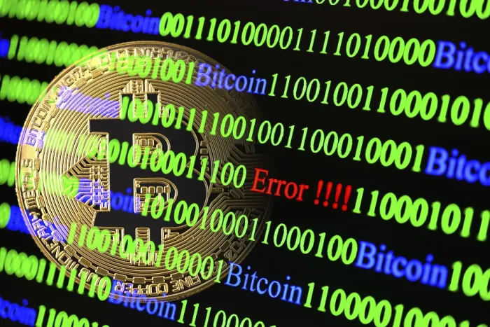 Framed Print : Bitcoin Binary Code Print: Error Framed Print : Bitcoin Binary Code Print: Error