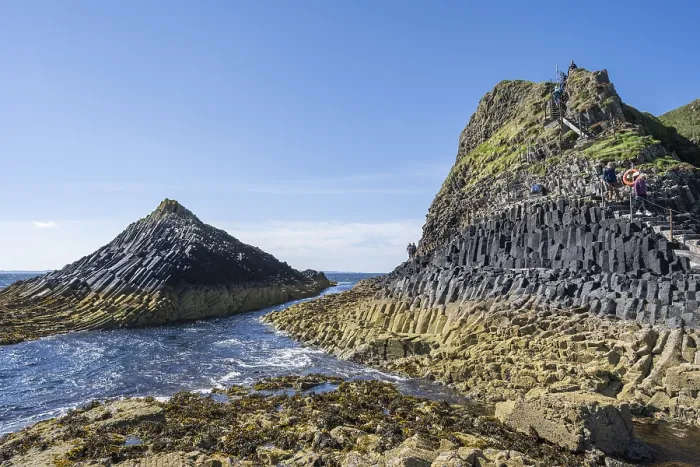 Framed Print : Polygonal Columnar Basalt Print, Staffa Island, Scotland Framed Print : Polygonal Columnar Basalt Print, Staffa Island, Scotland