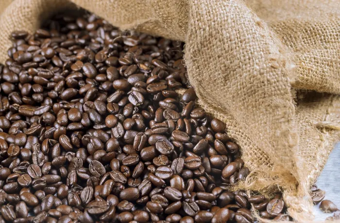 Framed Print : Black Coffee Beans in a Bag Print Framed Print : Black Coffee Beans in a Bag Print